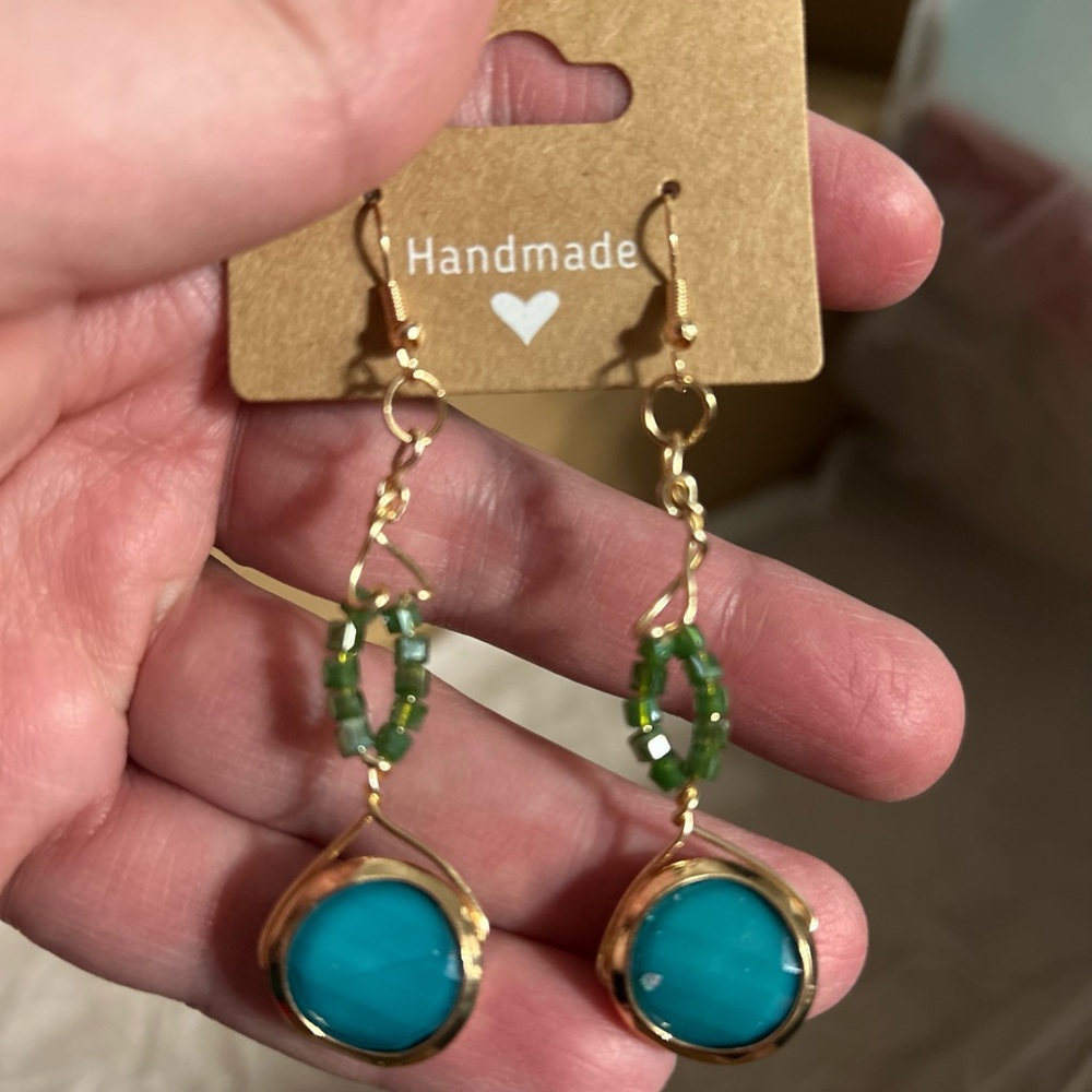 Handmade wire wrapped earrings
